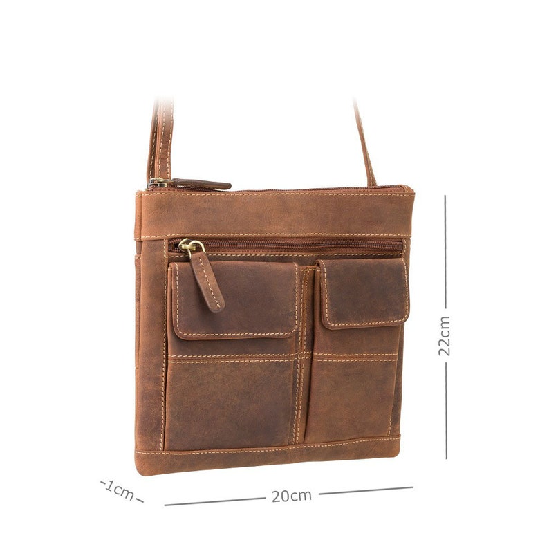 Chabo Bags leren crossbody tas Borneo Style donkerbruin