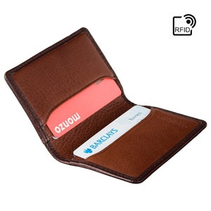 Burnish Tan Luxury Leather Wallet With RFID - Card Wallet - Card Case - Black Shadow - Jason- Mens Wallet - AT55 - Atelier Collection