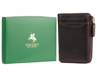 RFID Card Wallet - Heritage Collection - Chocolate - Mini Coin Purse - Card Holding Wallet - HT4 - Shard