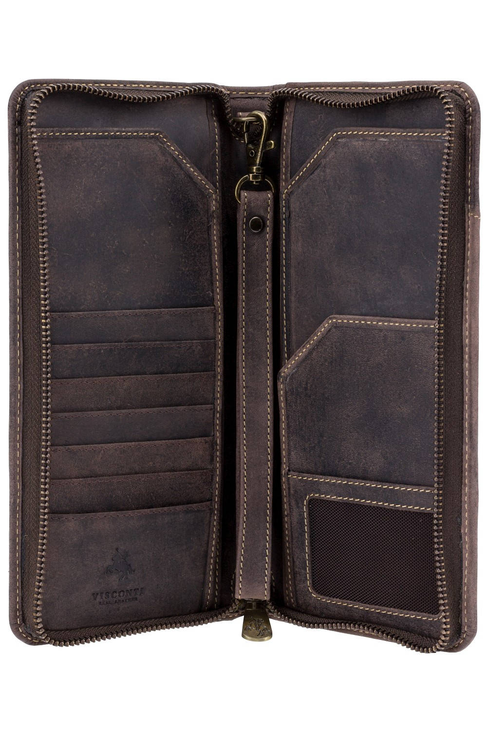 VISCONTI Leather Travel Wallet Oil Brown Wing Passport Etsy UK