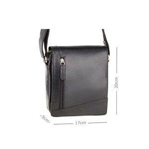 Collection de sacs à bandoulière VISCONTI - Bobbie - Noir - Sac en cuir pour femme - Sac en cuir unisexe - Sac femme - Besace A5 - S7