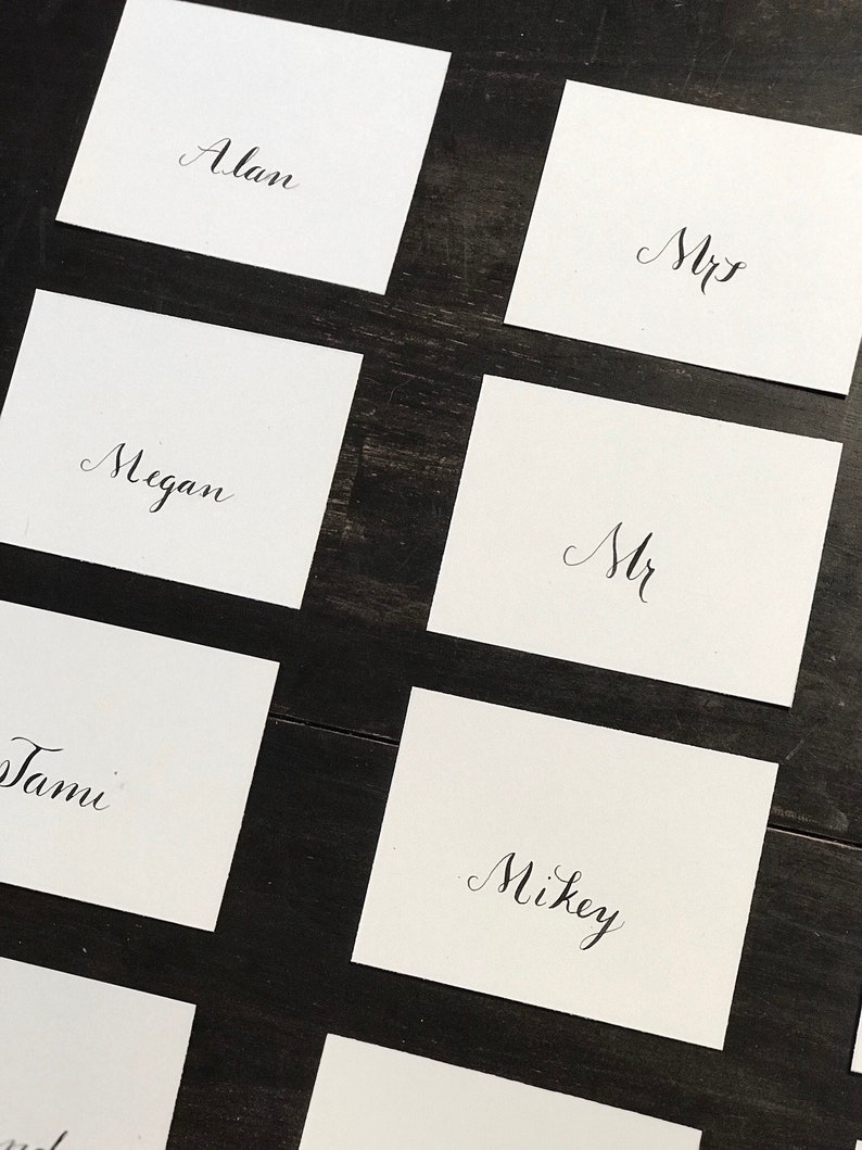 Modern Calligraphy Place Cards