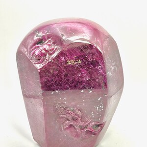 Genuine Ruby Carved Polished Sculpture - Weight 5.5 Pounds / Rare! Excellent Quality Well polished / Energy Stone / Healing Stone - Rare!