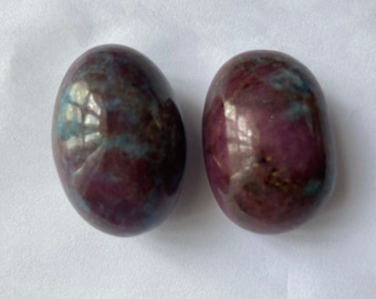 2 Ruby kyanite tumbled polished Pocket stones / Energy Stone/Ornament/Healing Stone/Meditation/Chakra