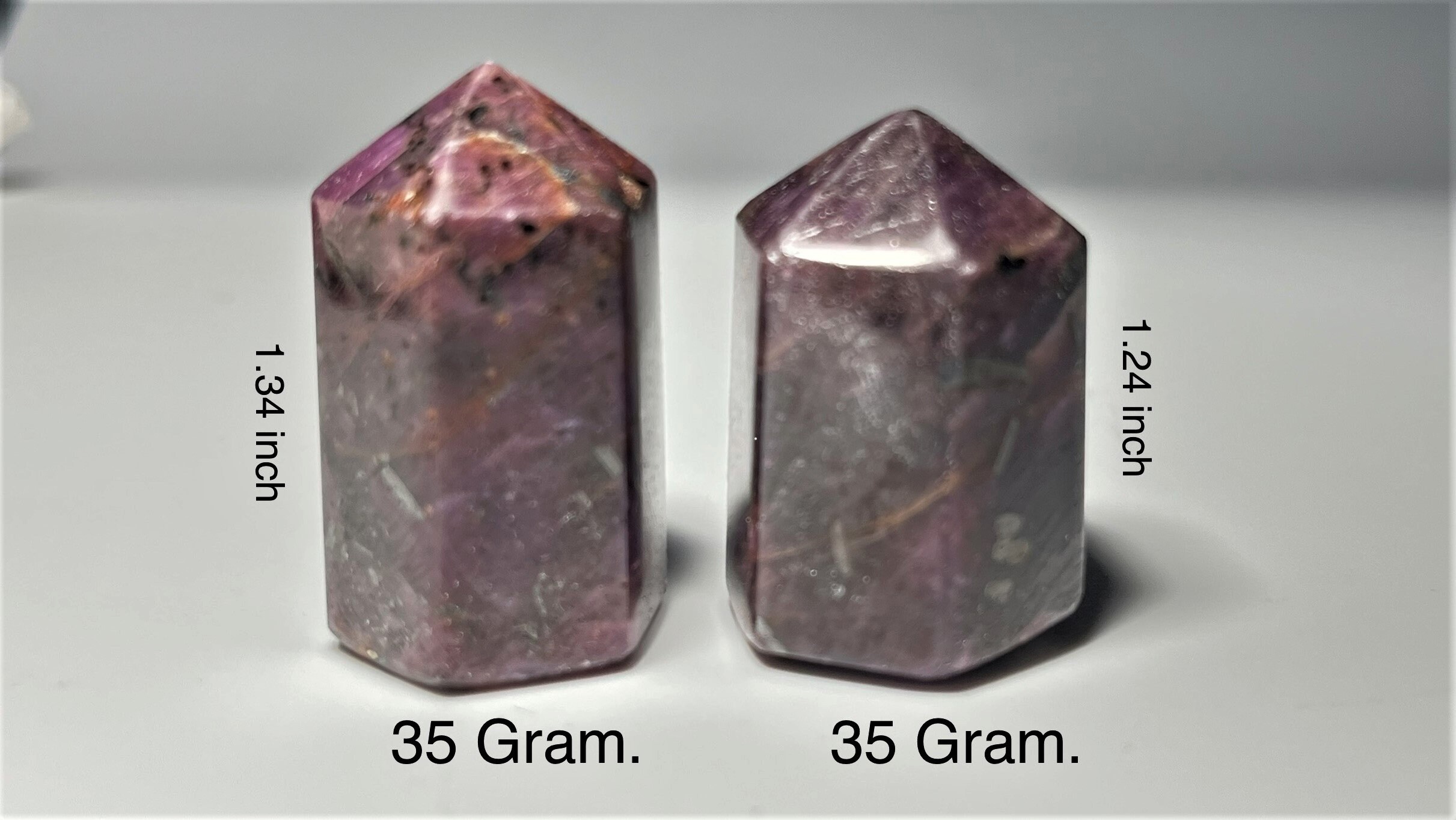 Ruby Crystal Tower Genuine Ruby Tower / Rare / Excellent Quality Well Polished / Point ...