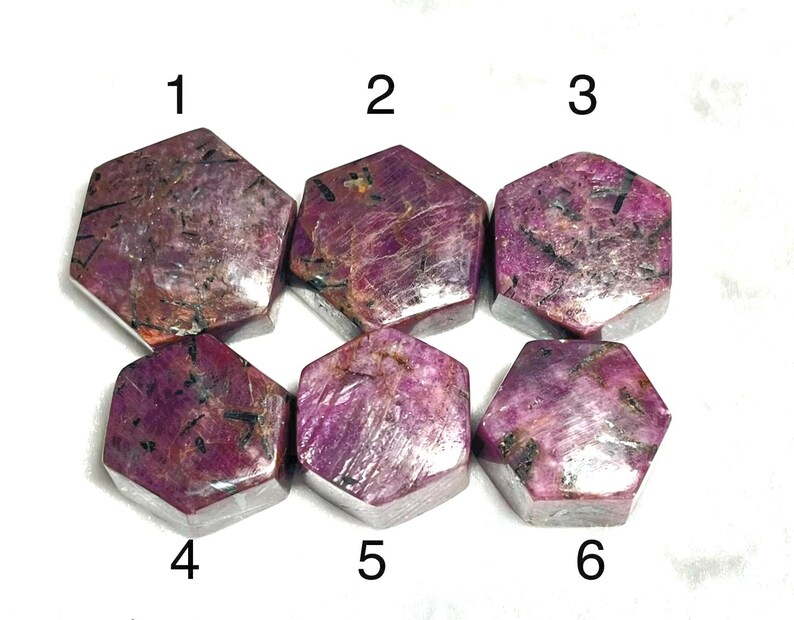 Genuine Ruby Hexagonal Point – Polished Energy Stone - Etsy