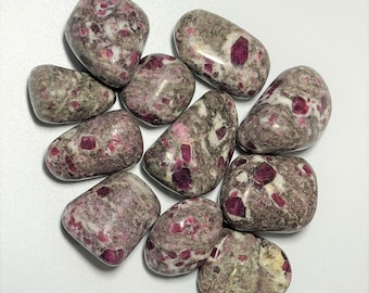 Ruby in Matrix Tumbled Polished Stones - Energy Stone / Ornament / Healing Stone / Meditation/Chakra