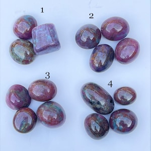 RUBY KYANITE TUMBLE stone with spec of Blue - natural gemstone crystal mineral tumbles  / Energy & Healing Stones / Meditation / Chakra