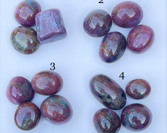 RUBY KYANITE TUMBLE stone with spec of Blue - natural gemstone crystal mineral tumbles  / Energy & Healing Stones / Meditation / Chakra