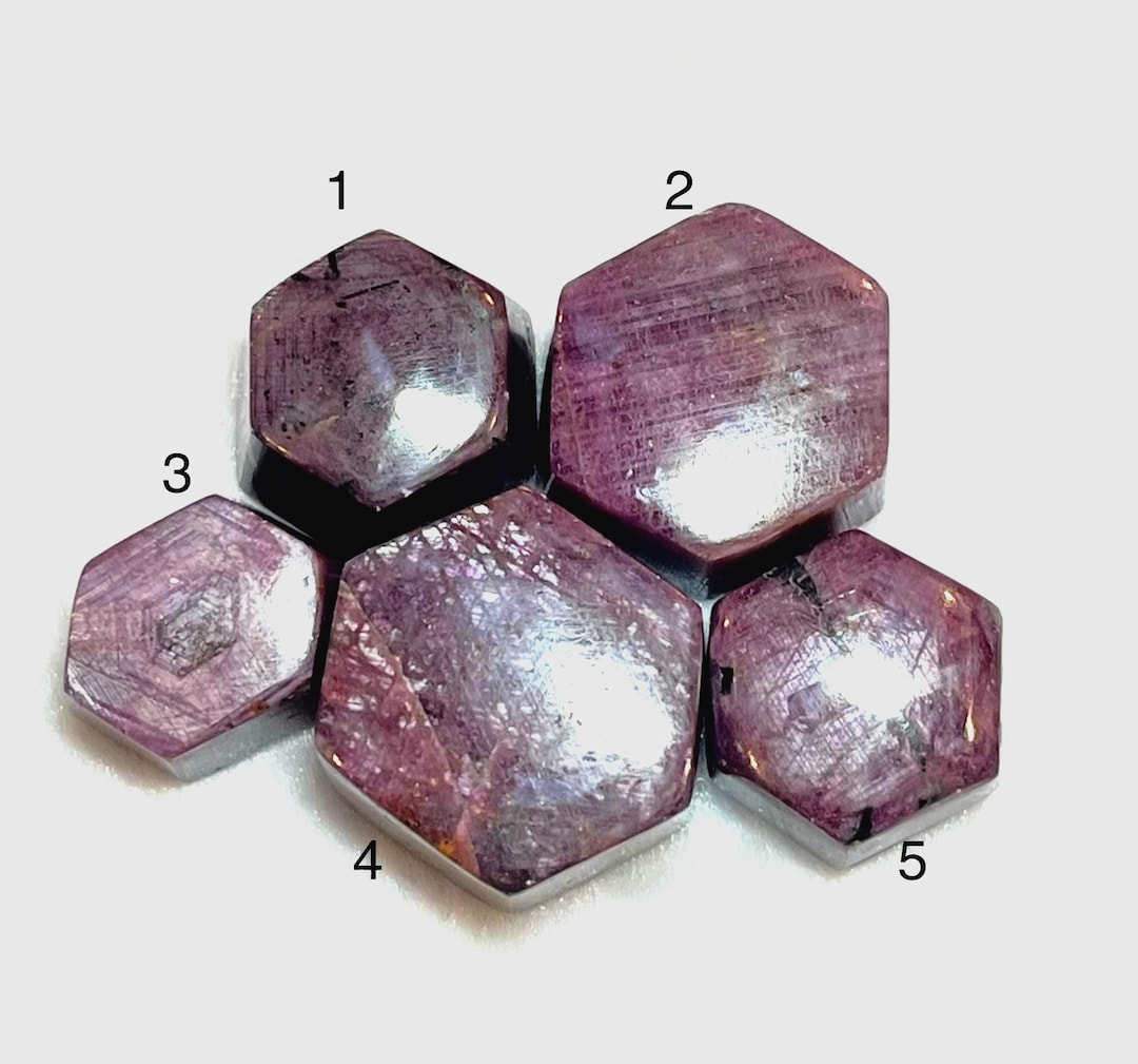 Genuine Ruby Hexagonal Point – Polished Energy Stone - Etsy