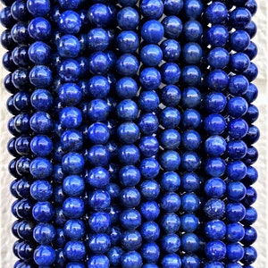 Natural Lapis 8mm Beads - Superior Quality