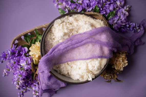 Lavender Purple With Tobacco Basket and Flowers Digital Backdrop/digital  Background