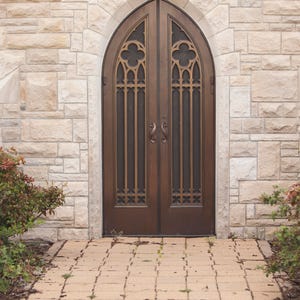 Set of 2 Cathedral Doors with Stone Digital Background/Digital backdrop/ Overlay