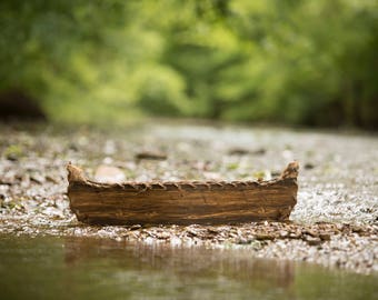 Set of 3 Minature Canoes in Creek with Light Leak/Digital Background/Digital Backdrop/Overlay