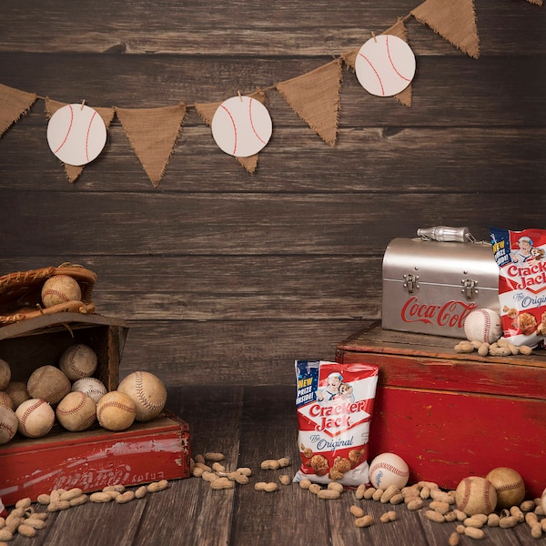 Baseball/Cracker Jacks/Peanuts / Vintage Baseball for newborn Digital Background/Digital Backdrop