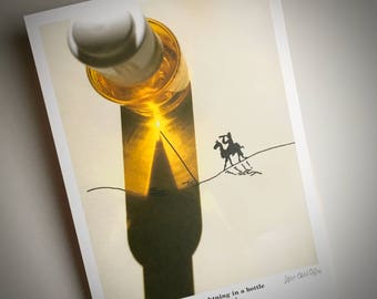 signed PRINT – Egyptian lightning in a bottle