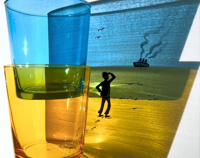 Signed PRINT – may you sea the world through coloured glasses