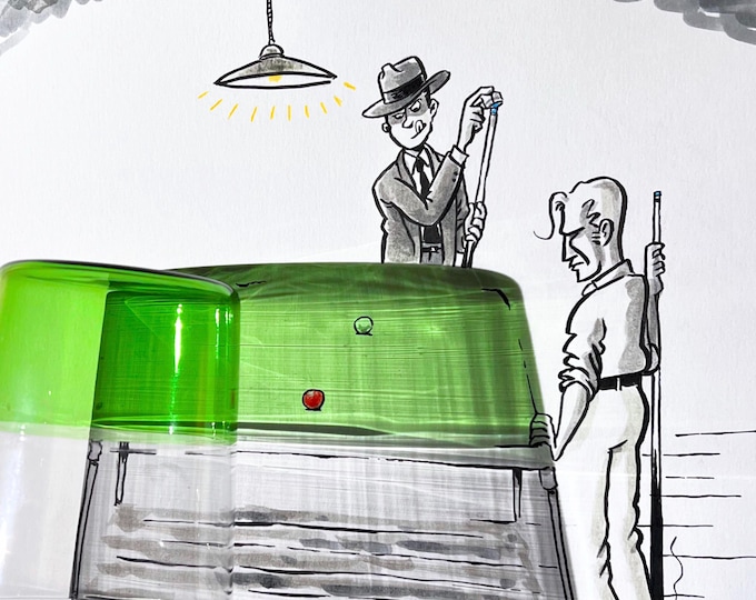 Signed Giclée PRINT – The glass is always greener on the other table
