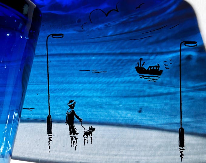 signed BIG PRINT – Unemployed sailor & his dog