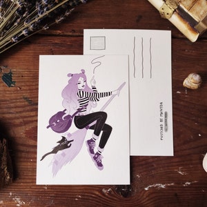 A6 CARTE POSTALE « Sorcière adolescente »