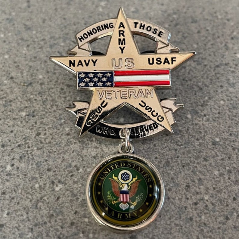 Second First Army Pin US Army Lapel Pin W/ Charm - Etsy