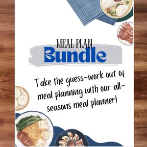 Seasonal Meal Plan Bundle | Summer, Fall, Winter & Spring Meal Planning Pages
