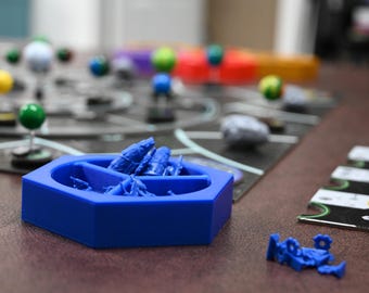 Magnetic Hex Board Game Component Triple Tray