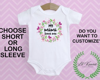 Cute Baby Onesie\u00ae boho Baby Onesie\u00ae My Mimi loves me baby Onesie\u00ae Baby New Mimi Baby Onesie\u00ae Mimi Onesie\u00ae