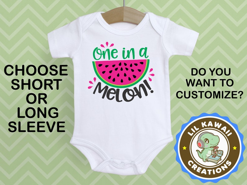 Cute Baby Onesie Melon Onesie Foodie Onesie Fruit Onesie Watermelon Onesie Summer Onesie Picnic Onesie One In A Melon Onesie\u00ae