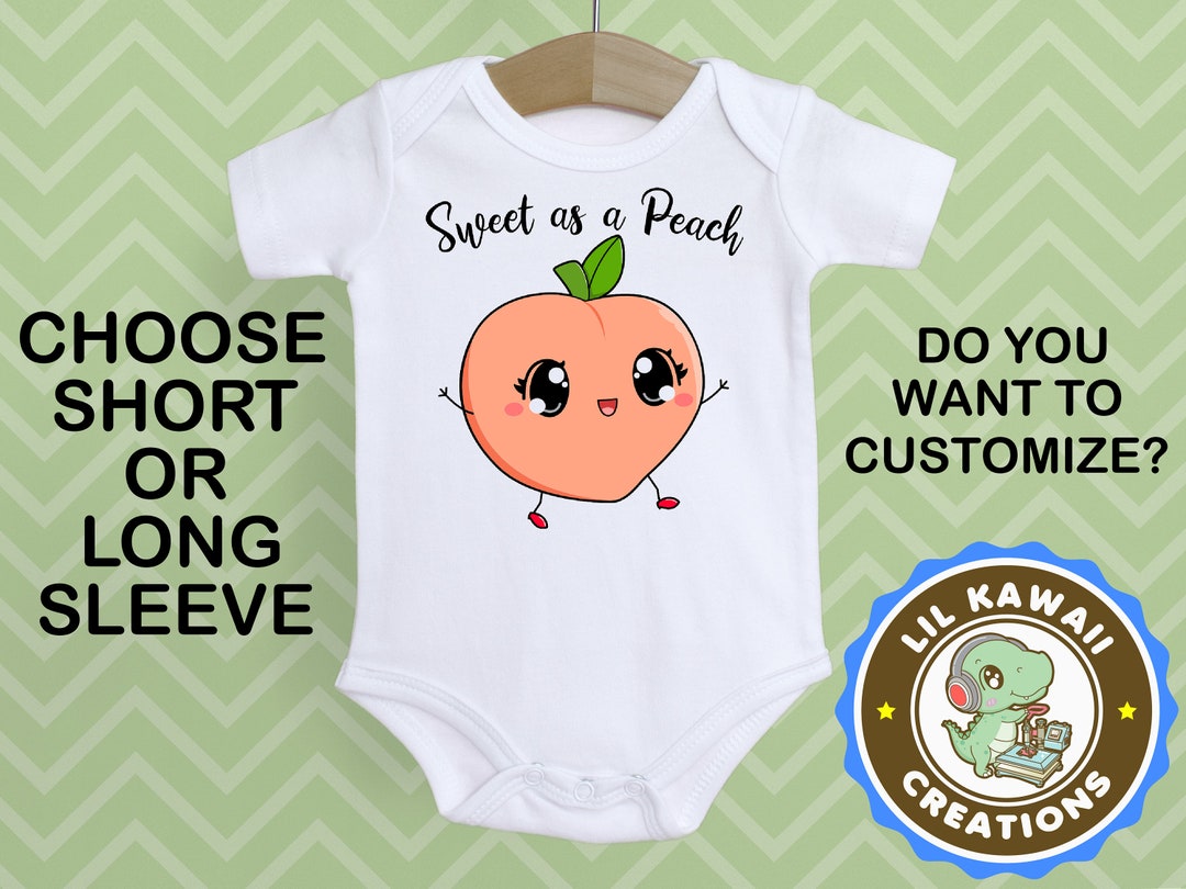 Sweet as A Peach Onesie Cute Baby Onesie Peach Onesie Funny Etsy