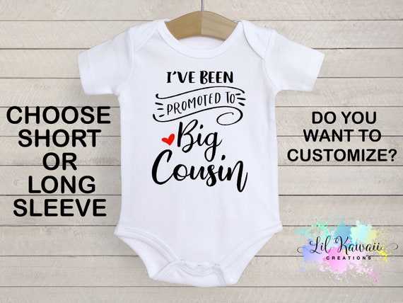 promoted to big cousin onesie