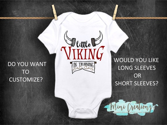 BabyGrow Baby Romper Funny Cute Baby Suit. Viking In Training