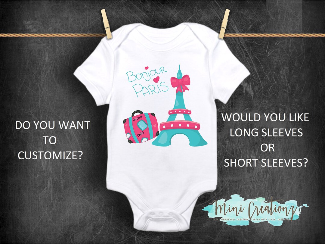 Bonjour Paris Onesie® Paris Onesie French Onesie Cute Baby Etsy
