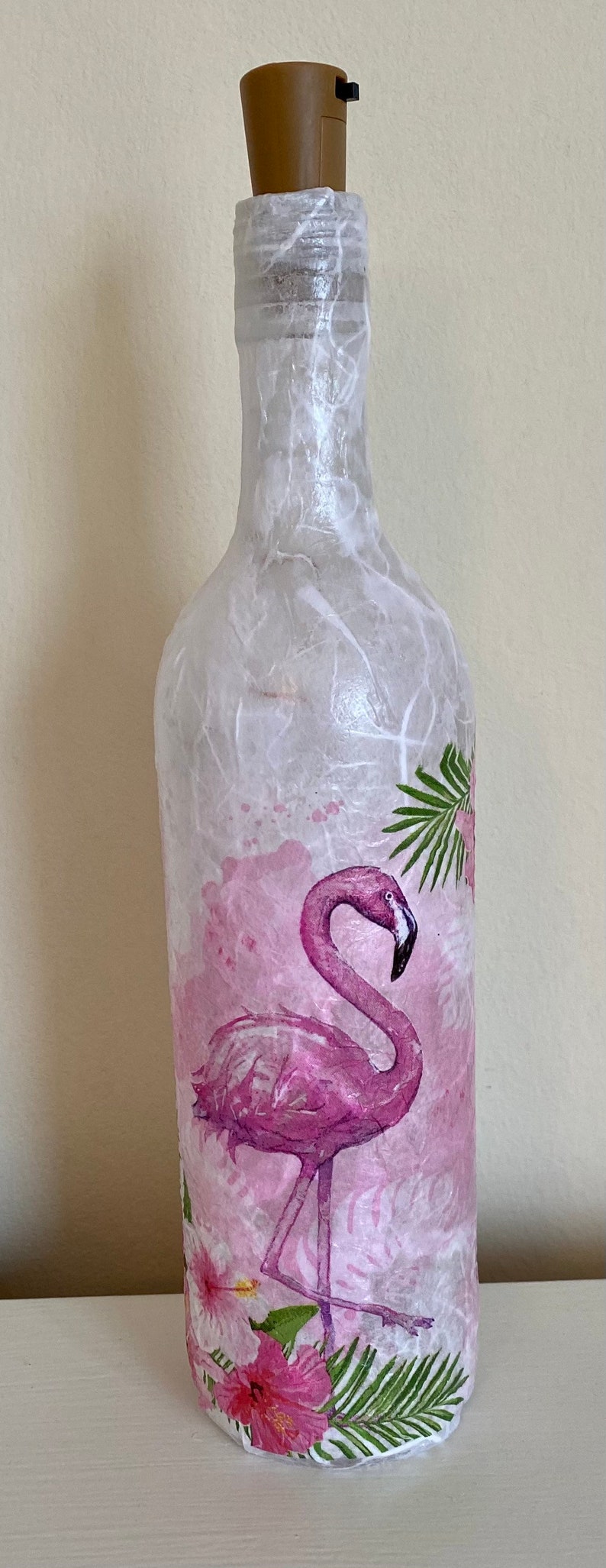 Beautiful Flamingo Bottle Light, Lamp, Gift Etsy UK