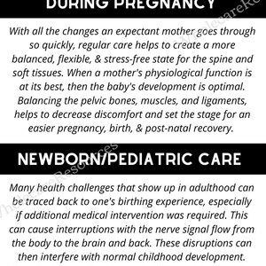 Chiropractic Care Rack Card Pregnancy and Pediatrics - Etsy