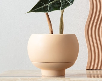 Sutton 15 Ceramic Self Watering Indoor Ceramic Plant Pot for Plants in 4" Nursery Pot
