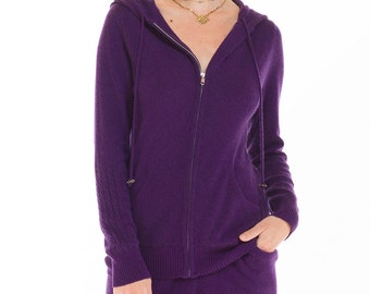 Cashmere Tracksuit Set Deep Purple