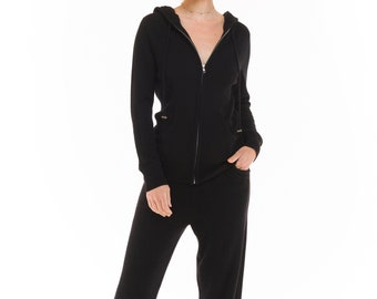 Cashmere Tracksuit Set Black