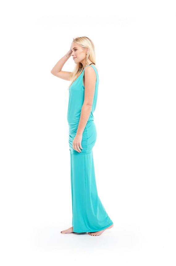 Bamboo Vest Dress Turquoise \ Vest Top \ Fitted Dress \ Soft \ Plus Size \  Stretchy \ Ceremony Dress \ Tantrica \ Tantra \ Tantric - Etsy