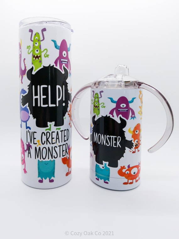 Monster Mommy, Daddy and Me, Tumbler and Sippy Cup Set, Baby