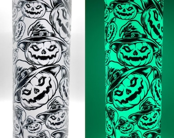 Brilla en la oscuridad Halloween Pumpkins Tumbler