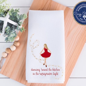 Toalla de cocina inspirada en Taylor, bailando alrededor de la toalla de cocina, muy bien, toalla de mano, gran regalo de Navidad o cumpleaños, fan de Swifty