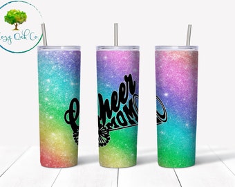 Cheer Mom Rainbow Tumbler