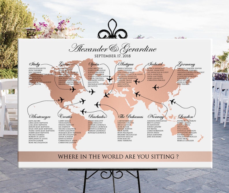 Map Seating Chart Wedding