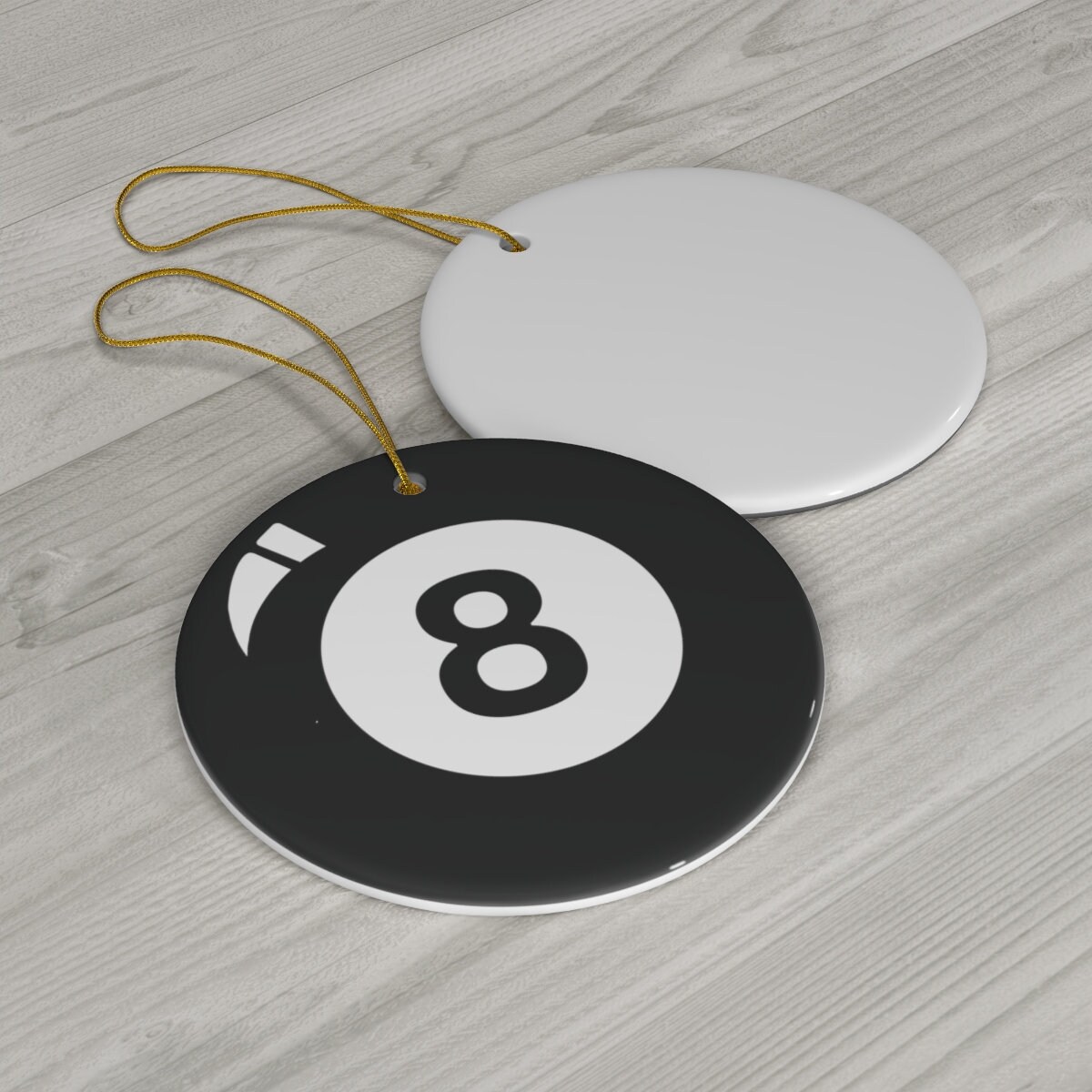 8 Ball Christmas Ornament Eight Ball Decor Eight Ball Gift Circle
