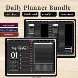 2025 Digital Planner GoodNotes Notability Undated Planner Android Digital Agenda iPad Planner Xodo Digital Notes Samsung Minimal