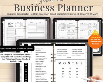 2025, 2026 & Undated Business Planner Keyword Research  Small Business Planner Content Tracker Social Media Planner Inventory Business Goals