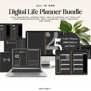 2025 Digital Planner GoodNotes Notability Undated Planner Android Digital Agenda iPad Planner Xodo Digital Notes Samsung Minimal