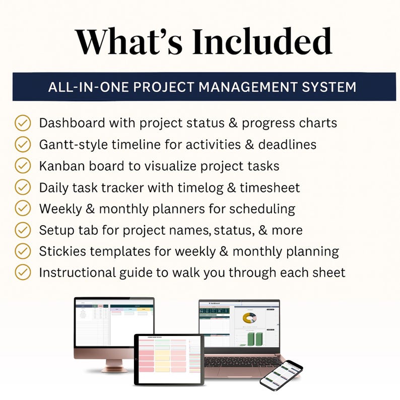 Project Management Spreadsheet Google Sheets Excel Task Tracker With ...