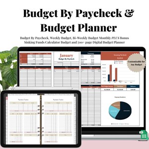 Ultimate Budget by Paycheck Spreadsheet, Google Sheets, Biweekly Budget, Debt Tracker, Financial Planner, Savings Challenge, Cash Envelopes